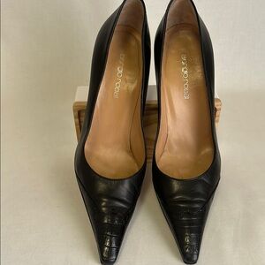 Black Leather Women's Shoes
